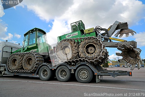 Image of John Deere Forestry Harvester with Double Disk Forest Plough