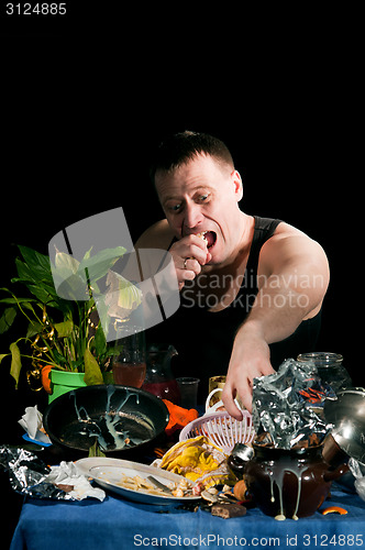 Image of hungry man