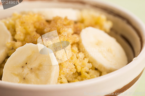 Image of Fresh millet porridge with banana