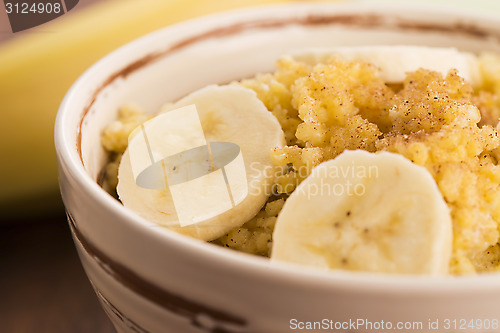 Image of Fresh millet porridge with banana