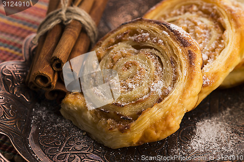 Image of Puff pastry cookies with apple and cinnamon