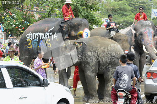 Image of ASIA THAILAND AYUTTHAYA SONGKRAN FESTIVAL