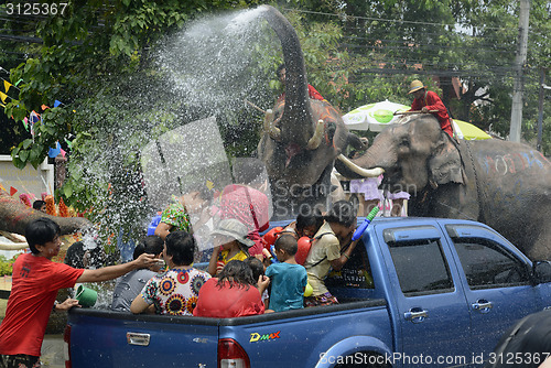 Image of ASIA THAILAND AYUTTHAYA SONGKRAN FESTIVAL