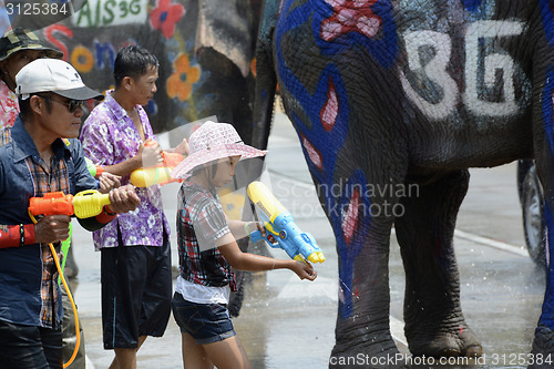 Image of ASIA THAILAND AYUTTHAYA SONGKRAN FESTIVAL