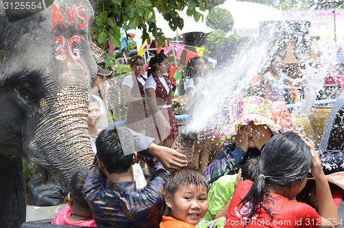 Image of ASIA THAILAND AYUTTHAYA SONGKRAN FESTIVAL