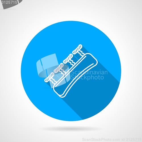 Image of Round blue vector icon for gripping finger