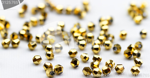 Image of Golden glass beads