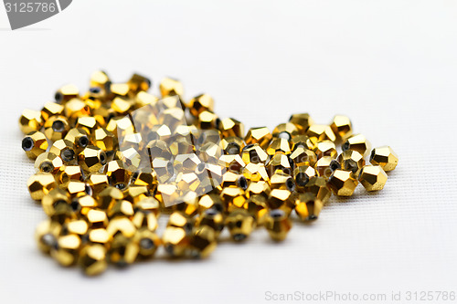 Image of Golden glass beads