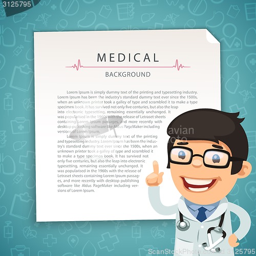 Image of Aquamarine Medical Background with Doctor