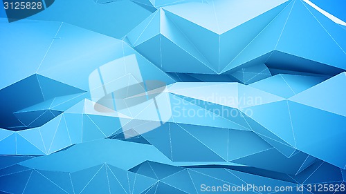 Image of Abstract geometric shapes. Blue.