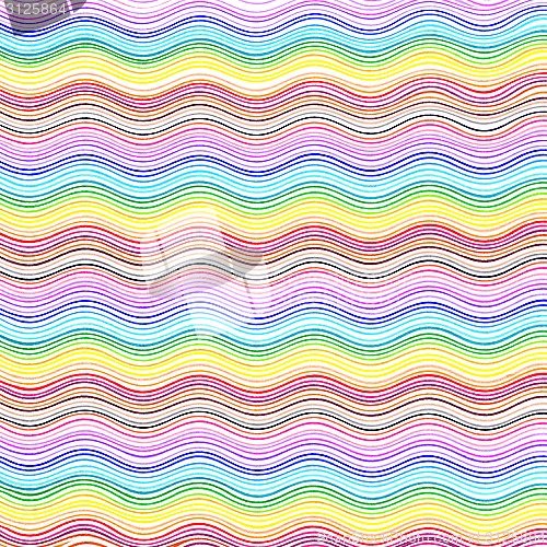 Image of Bright color wavy lines pattern