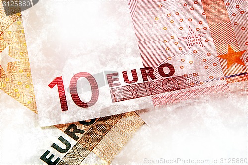 Image of Euro money grunge background