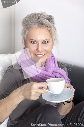 Image of woman and coffee