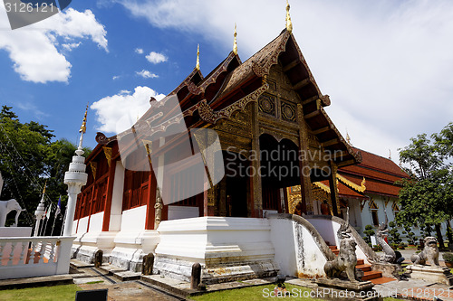 Image of Old wooden church of Wat Lok Molee Chiang mai 