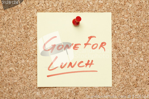 Image of Gone For Lunch Sticky Note