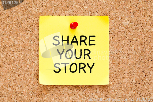 Image of Share Your Story Post it Note