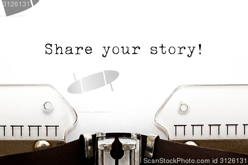 Image of Share Your Story Typewriter 