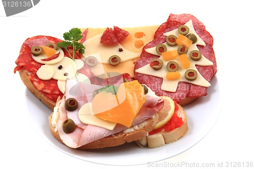 Image of funny sandwiches for children