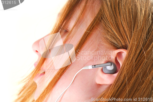 Image of Girl listen music