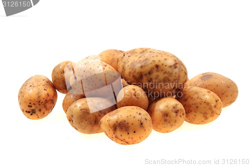 Image of fresh potatoes isolated 