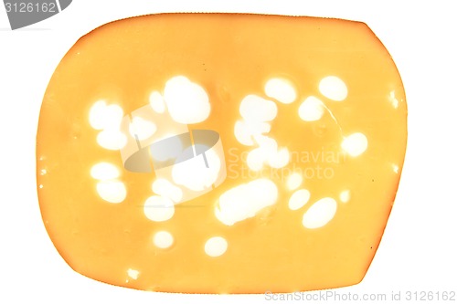 Image of emental cheese isolated