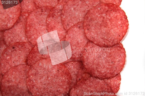 Image of fresh salami background