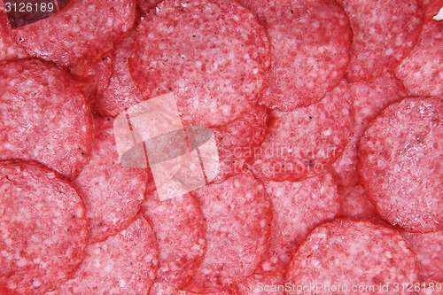 Image of fresh salami background