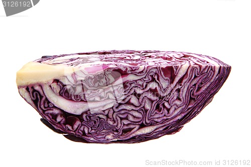 Image of red cabbage isolated