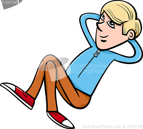 Image of dreamer boy cartoon illustration