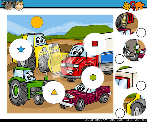 Image of match pieces game cartoon