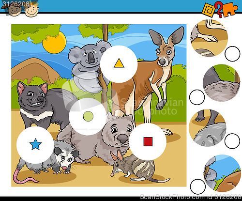 Image of match pieces game cartoon