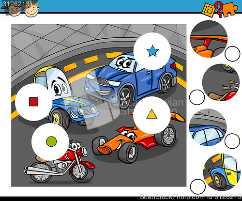 Image of match pieces game cartoon