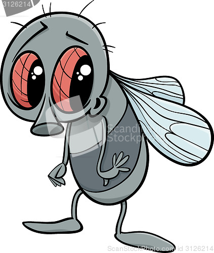 Image of cute fly cartoon illustration