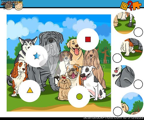 Image of match pieces game cartoon