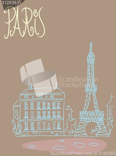 Image of Travel background postcard Paris