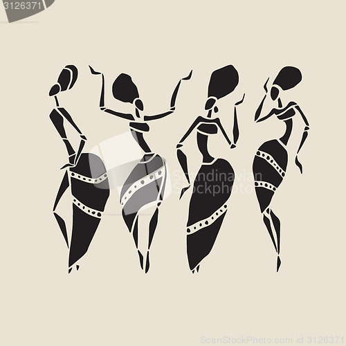 Image of African silhouette set.