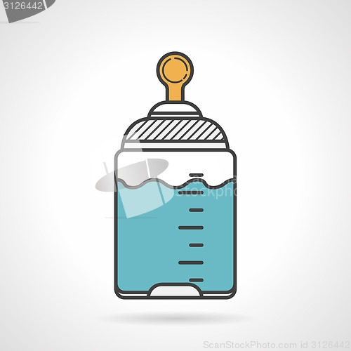 Image of Baby bottle flat vector icon