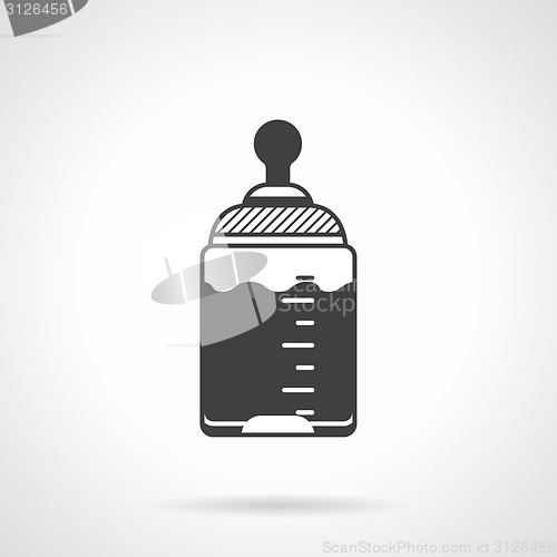 Image of Baby bottle black vector icon