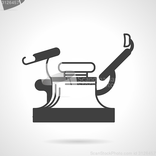 Image of Gynecology chair black vector icon
