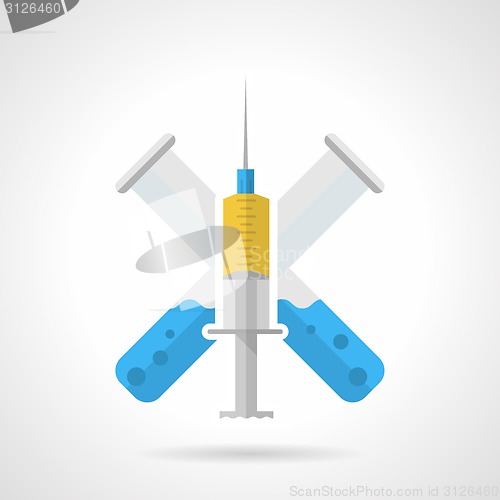 Image of Abstract colorful vector icon for vaccination