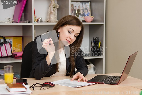 Image of Business girl for going to sign