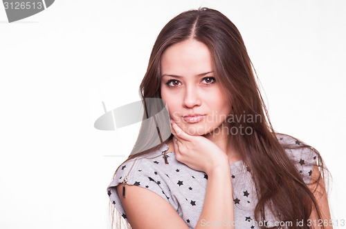 Image of Portrait of a girl with blond hair