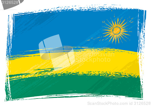 Image of Grunge Rwanda flag