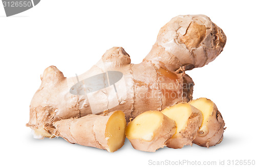 Image of Sliced and whole ginger root