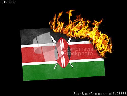 Image of Flag burning - Kenya