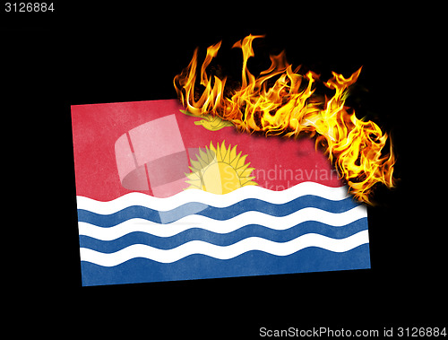 Image of Flag burning - Kiribati