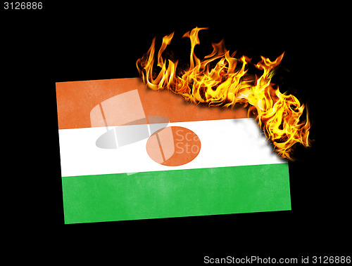 Image of Flag burning - Niger