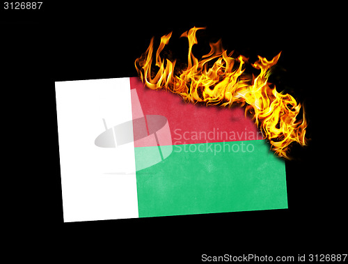 Image of Flag burning - Madagascar