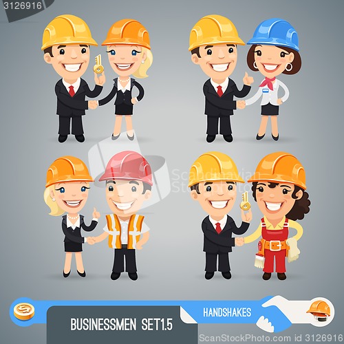 Image of Businessmen Cartoon Characters Set1.5
