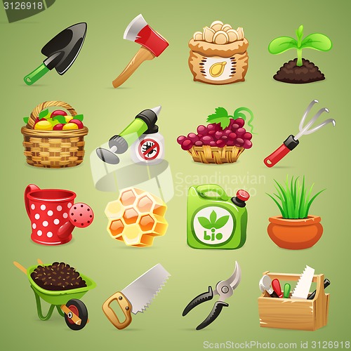 Image of Farmers Tools Icons Set1.1